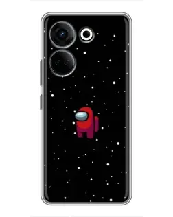 Чехол для TECNO Camon 20 Pro с картинкой «Красный Among Us»