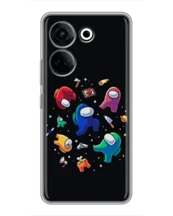 Чехол для TECNO Camon 20 Pro с картинкой «Among Us космос»