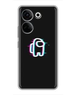 Чехол для TECNO Camon 20 Pro с картинкой «Among Us неон»