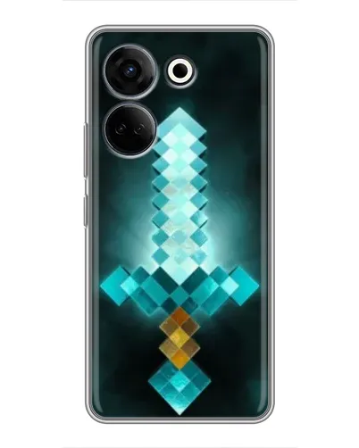 Чехол для TECNO Camon 20 Pro с картинкой «Алмазный меч неон»
