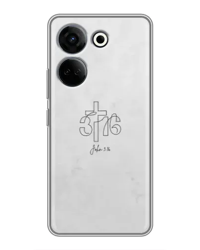 Чехол для TECNO Camon 20 Pro с картинкой «Иоанна 3:16 Крест» Чехол для TECNO Camon 20 Pro с картинкой «Иоанна 3:16 Крест»