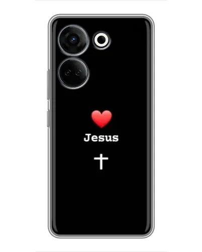 Чехол для TECNO Camon 20 Pro с картинкой «Сердце - Jesus» Чехол для TECNO Camon 20 Pro с картинкой «Сердце - Jesus»