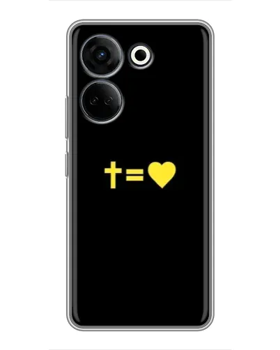 Чехол для TECNO Camon 20 Pro с картинкой «Сердце и Крест» Чехол для TECNO Camon 20 Pro с картинкой «Сердце и Крест»