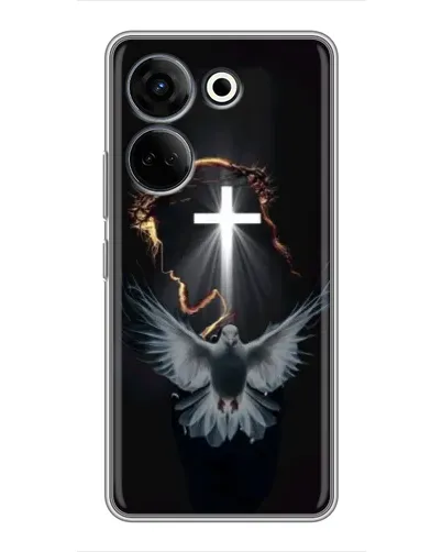 Чехол для TECNO Camon 20 Pro с картинкой «Голубь и Свет» Чехол для TECNO Camon 20 Pro с картинкой «Голубь и Свет»