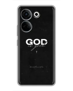 Чехол для TECNO Camon 20 Pro с картинкой «GOD — Бог над всем»