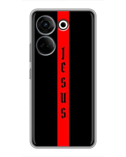 Чехол для TECNO Camon 20 Pro с картинкой «Красная линия веры» Чехол для TECNO Camon 20 Pro с картинкой «Красная линия веры»