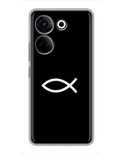 Чохол для TECNO Camon 20 Pro з картинкою «Символ риби Jesus»