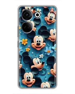 Чехол для TECNO Camon 20 Pro с картинкой «Паттерн Микки и Минни»