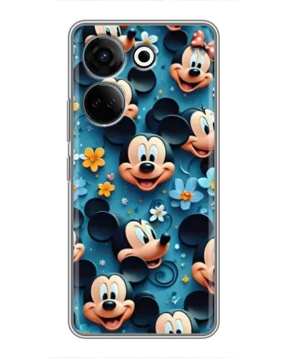 Чехол для TECNO Camon 20 Pro с картинкой «Паттерн Микки и Минни»