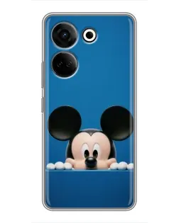 Чехол для TECNO Camon 20 Pro с картинкой «Микки выглядывает»