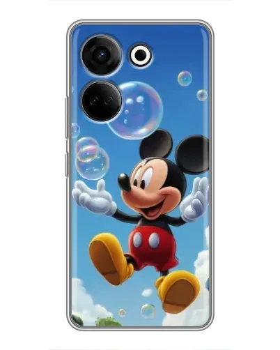 Чехол для TECNO Camon 20 Pro с картинкой «Mickey и мыльные пузыри»