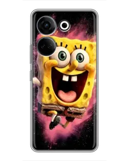 Чехол для TECNO Camon 20 Pro с картинкой «Взрывной Спанч Боб»