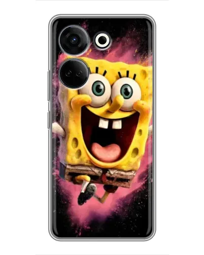 Чехол для TECNO Camon 20 Pro с картинкой «Взрывной Спанч Боб»