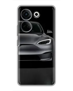Чехол для TECNO Camon 20 Pro с картинкой «Tesla Model S Look» Чехол для TECNO Camon 20 Pro с картинкой «Tesla Model S Look»