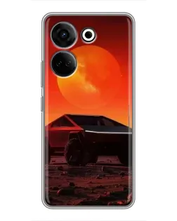 Чохол для TECNO Camon 20 Pro з картинкою «Cybertruck на Марсі»