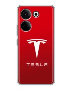 Чохол для TECNO Camon 20 Pro з картинкою «Tesla Red Classic»