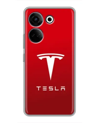 Чехол для TECNO Camon 20 Pro с картинкой «Tesla Red Classic»
