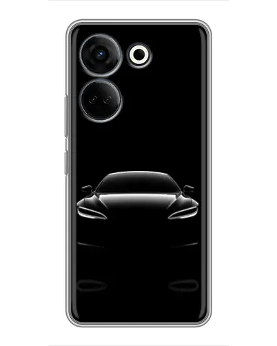 Чехол для TECNO Camon 20 Pro с картинкой «Силуэт Tesla Night»