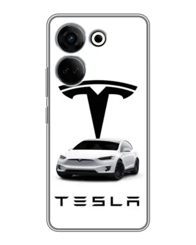 Чехол для TECNO Camon 20 Pro с картинкой «Tesla White Style»