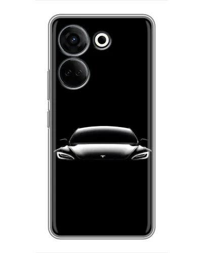 Чехол для TECNO Camon 20 Pro с картинкой «Фары Tesla Night»