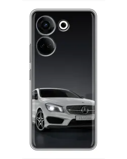 Чехол для TECNO Camon 20 Pro с картинкой «Mercedes AMG GT Silver»