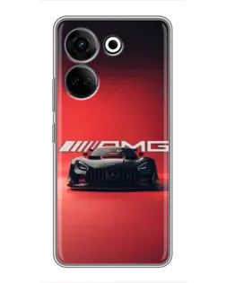 Чехол для TECNO Camon 20 Pro с картинкой «Mercedes AMG — красная линия»