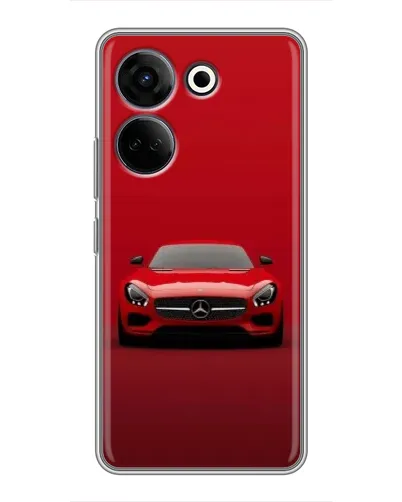 Чехол для TECNO Camon 20 Pro с картинкой «Красный Mercedes AMG»