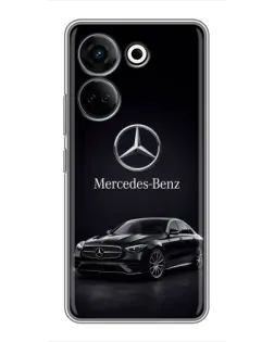 Чехол для TECNO Camon 20 Pro с картинкой «Mercedes — решетка радиатора»