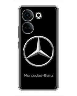 Чехол для TECNO Camon 20 Pro с картинкой «Mercedes Silver Logo»