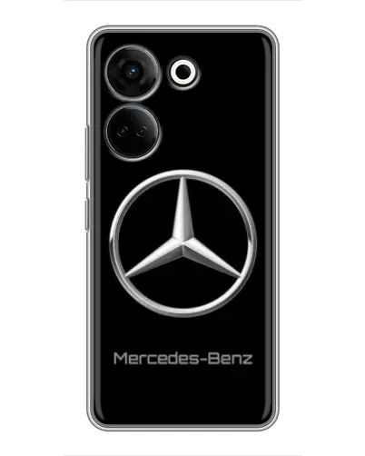 Чехол для TECNO Camon 20 Pro с картинкой «Mercedes Silver Logo»