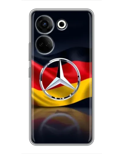 Чехол для TECNO Camon 20 Pro с картинкой «Mercedes — флаг Германии»