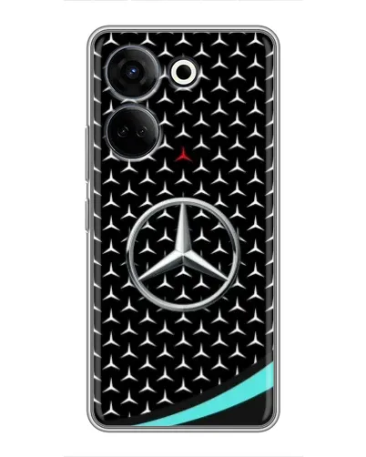 Чехол для TECNO Camon 20 Pro с картинкой «Mercedes — бирюзовый акцент»