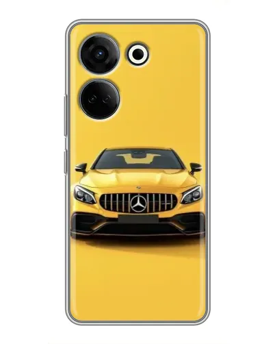 Чехол для TECNO Camon 20 Pro с картинкой «Желтый Mercedes GT»