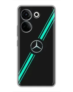 Чехол для TECNO Camon 20 Pro с картинкой «Спортивные линии Mercedes» Чехол для TECNO Camon 20 Pro с картинкой «Спортивные линии Mercedes»