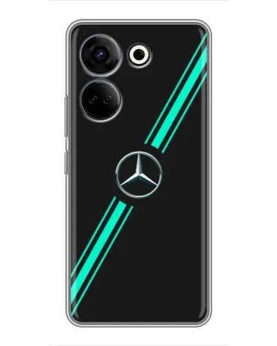 Чехол для TECNO Camon 20 Pro с картинкой «Спортивные линии Mercedes» Чехол для TECNO Camon 20 Pro с картинкой «Спортивные линии Mercedes»