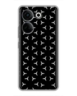 Чехол для TECNO Camon 20 Pro с картинкой «Mercedes паттерн звезд» Чехол для TECNO Camon 20 Pro с картинкой «Mercedes паттерн звезд»
