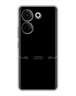 Чехол для TECNO Camon 20 Pro с картинкой «Audi — световой подпись»