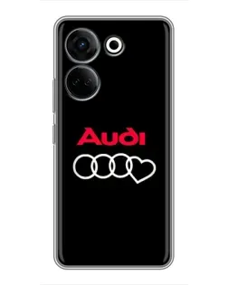 Чехол для TECNO Camon 20 Pro с картинкой «Логотип Audi Heart»