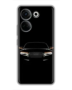Чехол для TECNO Camon 20 Pro с картинкой «Audi — ночной контур»