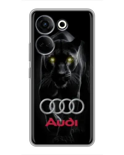 Чехол для TECNO Camon 20 Pro с картинкой «Пантера и Audi»