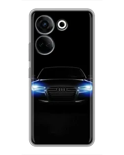 Чехол для TECNO Camon 20 Pro с картинкой «Audi в неоне»