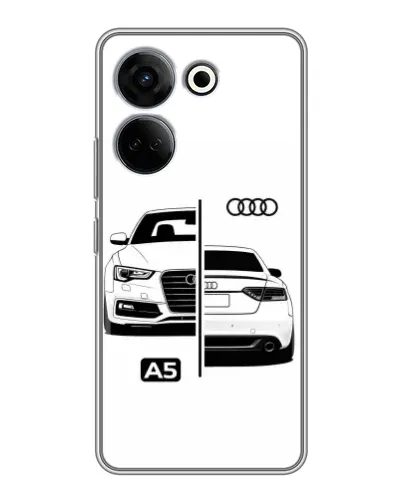 Чехол для TECNO Camon 20 Pro с картинкой «Audi — контрастный дизайн»