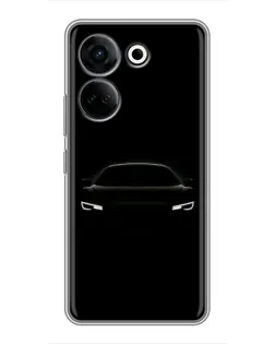 Чехол для TECNO Camon 20 Pro с картинкой «Взгляд Audi в темноте»
