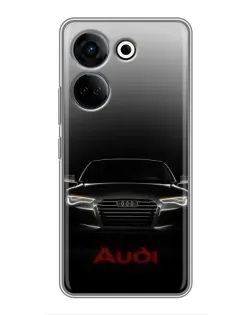 Чехол для TECNO Camon 20 Pro с картинкой «Audi — градиентный контур»
