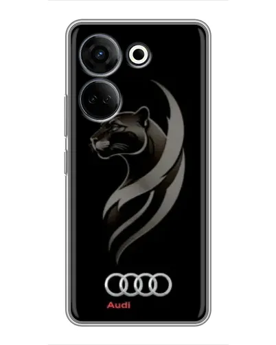 Чехол для TECNO Camon 20 Pro с картинкой «Графика — пантера и Audi»