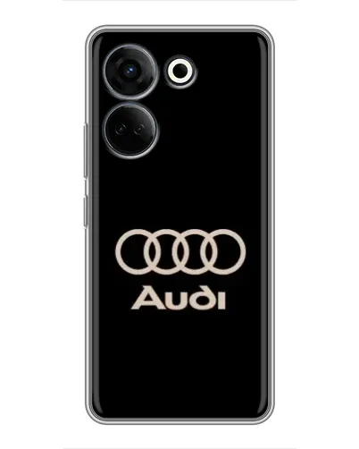Чехол для TECNO Camon 20 Pro с картинкой «Audi — золотой логотип»
