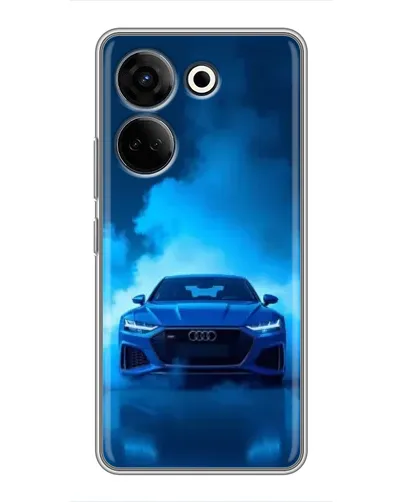 Чехол для TECNO Camon 20 Pro с картинкой «Audi — голубая энергия»