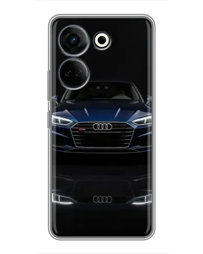Чехол для TECNO Camon 20 Pro с картинкой «Audi — ночное отражение»