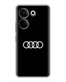Чехол для TECNO Camon 20 Pro с картинкой «Audi White Logo»