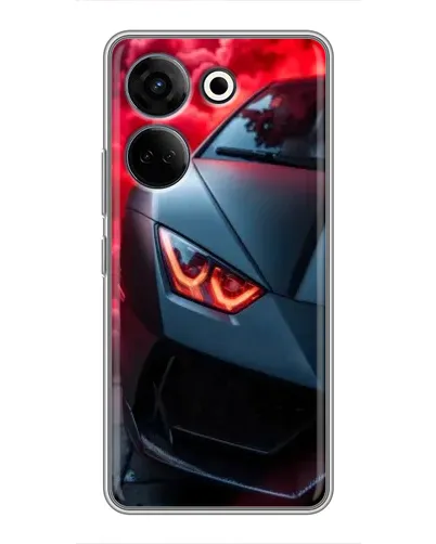 Чохол для TECNO Camon 20 Pro з картинкою «Lamborghini червоне сяйво»